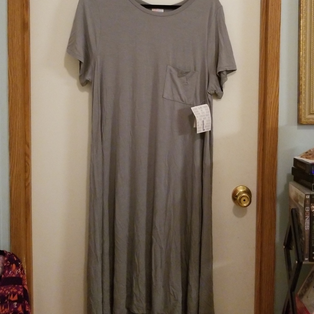 Lularoe carly solid gray - Picture 2 of 4